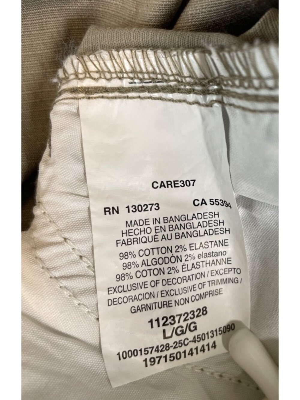 Lee Active Stretch Cargo Shorts Mushroom Color Regular Fit Mens Size Large - Picture 11 of 12